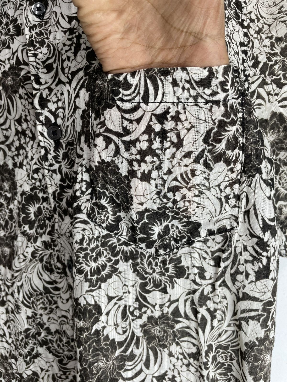 Tornado Mart Gothic Floral Transparent shirt Size L / US 10 / IT 46 - 4 Thumbnail