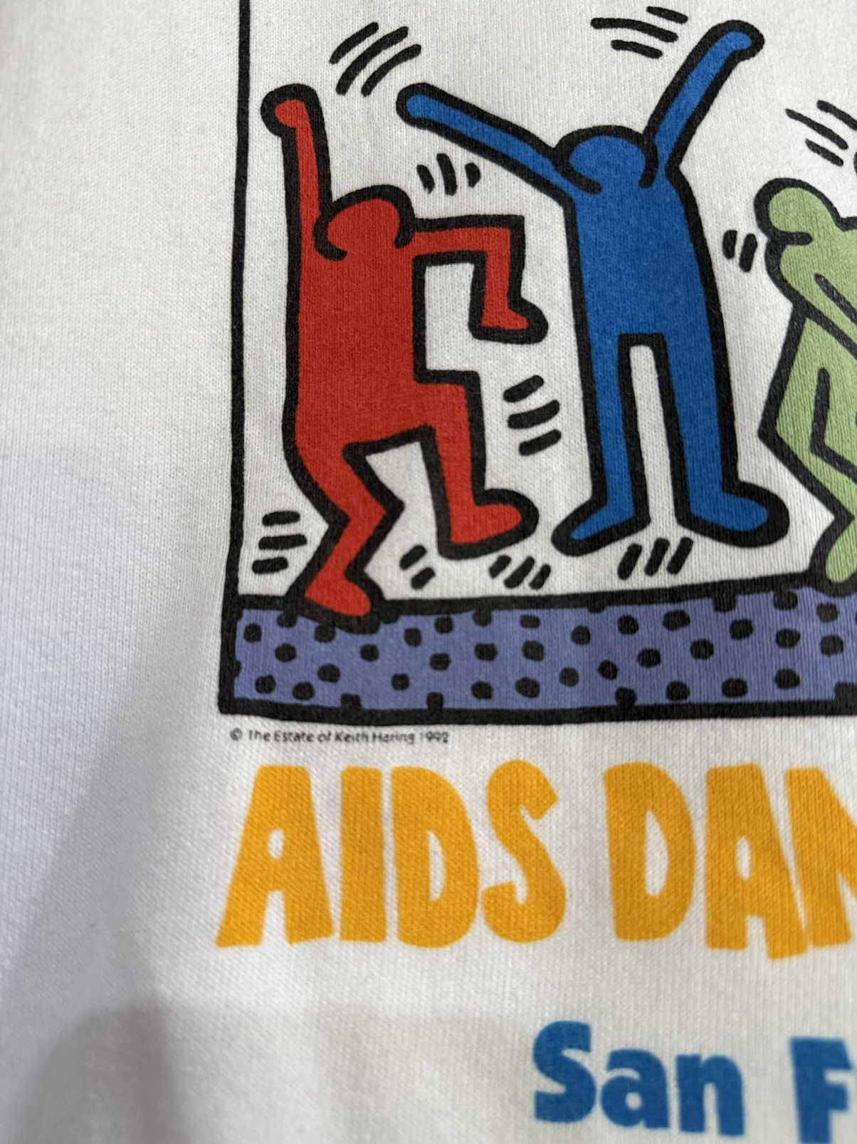Keith Haring × Vintage Vintage 90s Keith Haring Aids Dance Pop art Sweatshirt Size US M / EU 48-50 / 2 - 3 Thumbnail