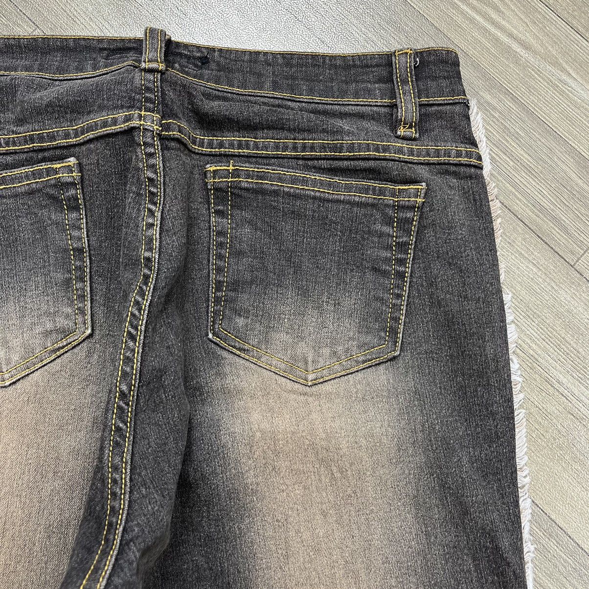 If Six Was Nine × Japanese Brand × Le Grande Bleu (L.G.B.) Y2K Avant Le Temps Waxed Leather Faded Flare Jeans Bootcut Size 27" / US 4 / IT 40 - 13 Thumbnail
