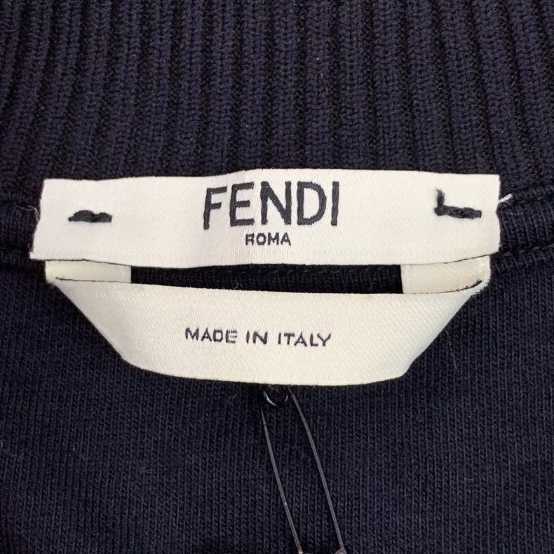 Fendi FENDI Black logo monogram stand collar zipper jacket Size 4XL / US 24-26 - 5 Thumbnail