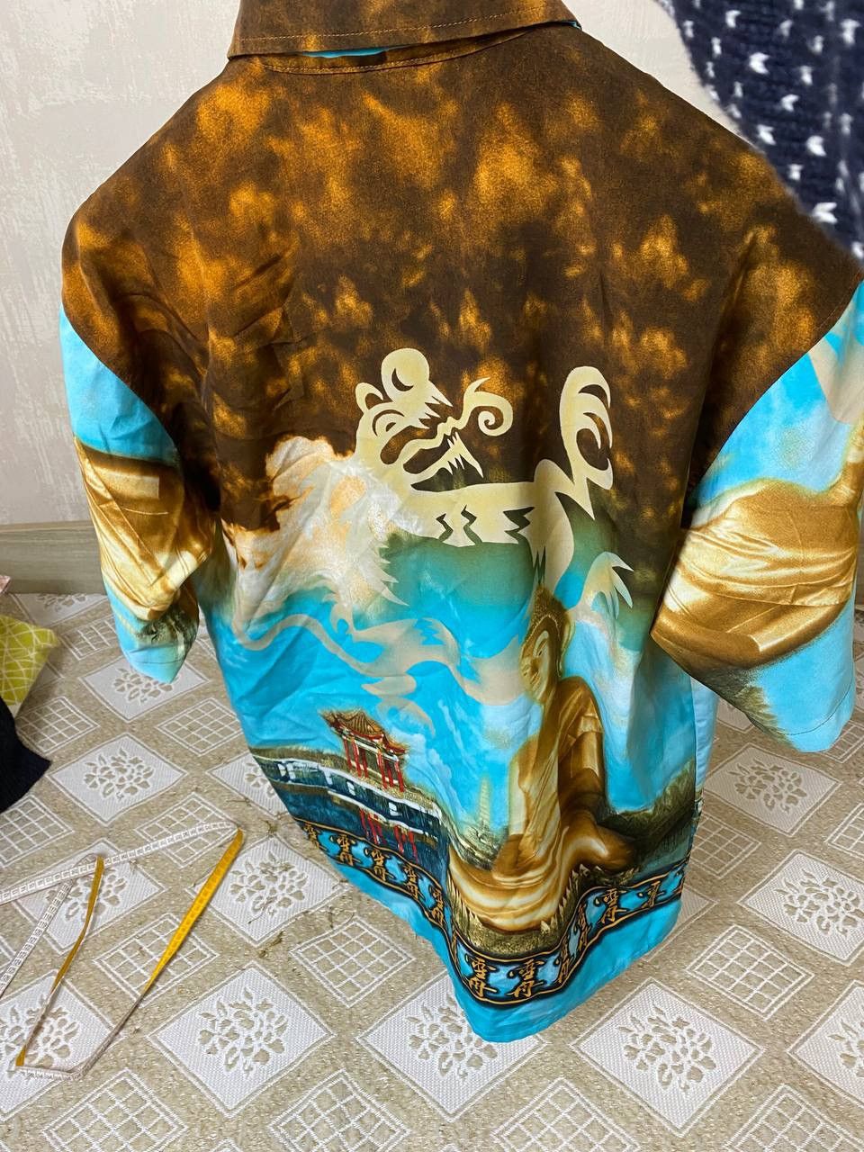 Dragonfly 🔥 Dragonfly Buddha All Over Print Mambo Versace Button Shirt Size US L / EU 52-54 / 3 - 10 Thumbnail