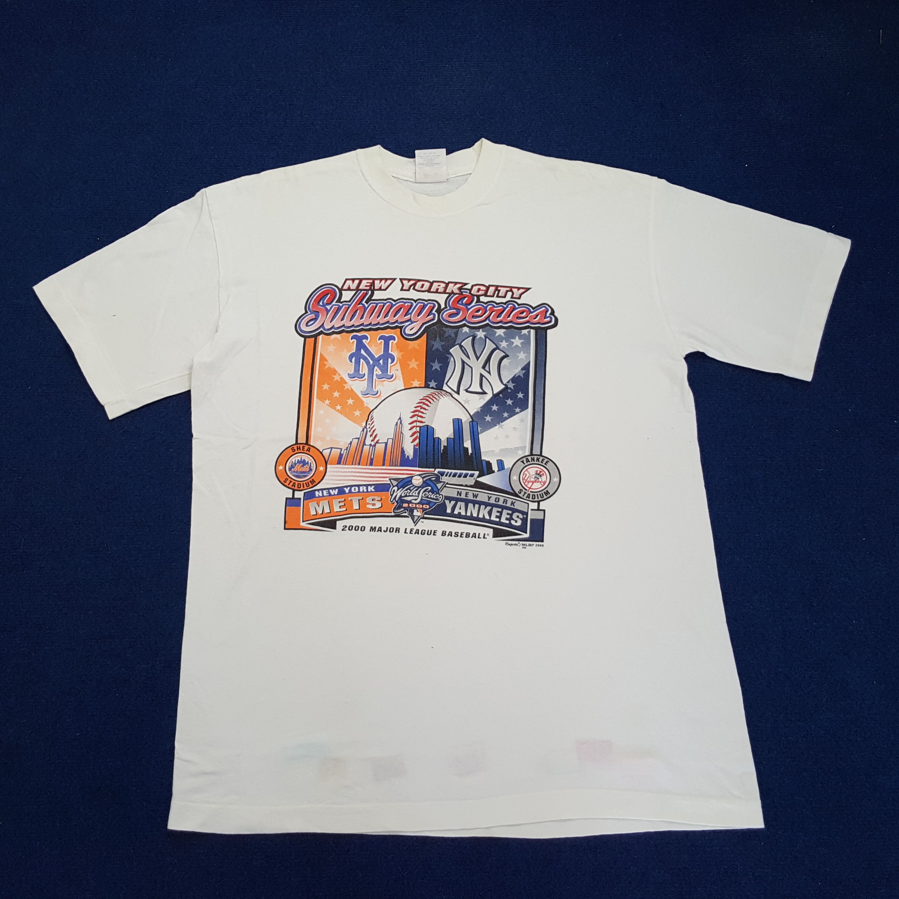 MLB × New York Yankees × Vintage Vintage New York Subway Series Major League Baseball T-shirt Size US XL / EU 56 / 4 - 1 Thumbnail