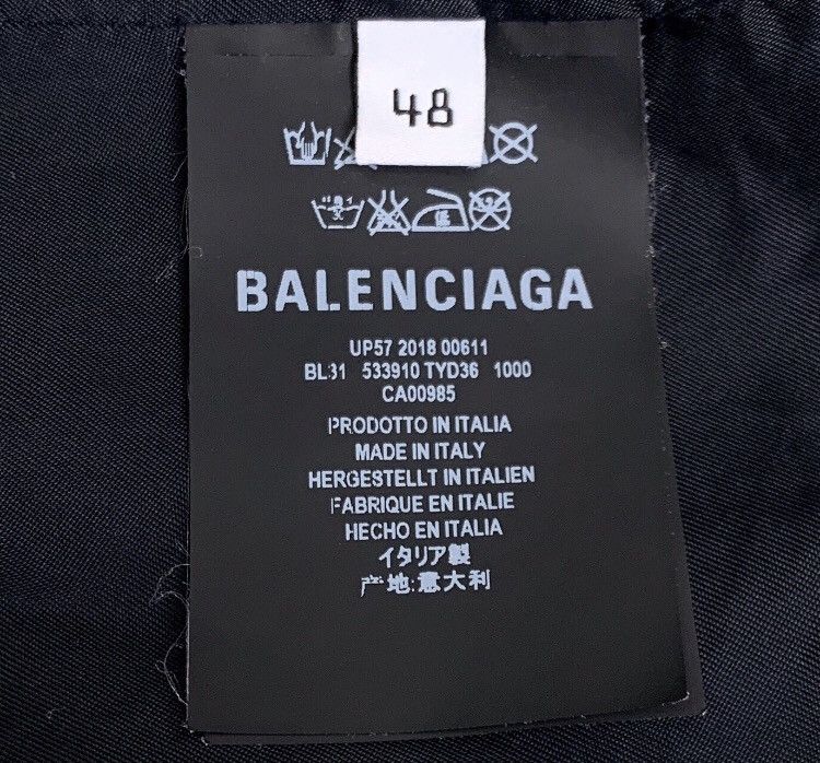 Balenciaga Balenciaga black logo letter print stand up collar zipper- Size US M / EU 48-50 / 2 - 7 Thumbnail