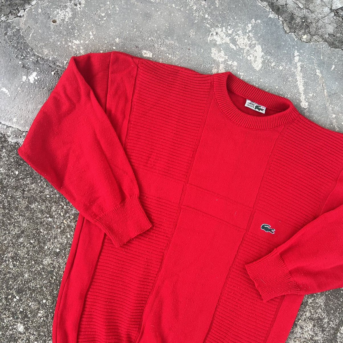 Izod × Lacoste × Vintage Lacoste Vintage Knit Sweater Red Sweatshirt Size US L / EU 52-54 / 3 - 4 Thumbnail