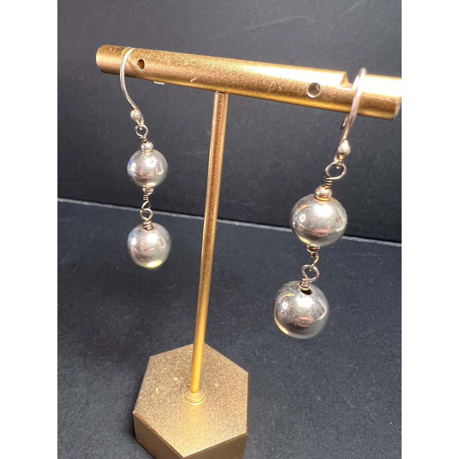 Other Vintage sterling silver graduated ball dangling earrings Size ONE SIZE - 19 Thumbnail
