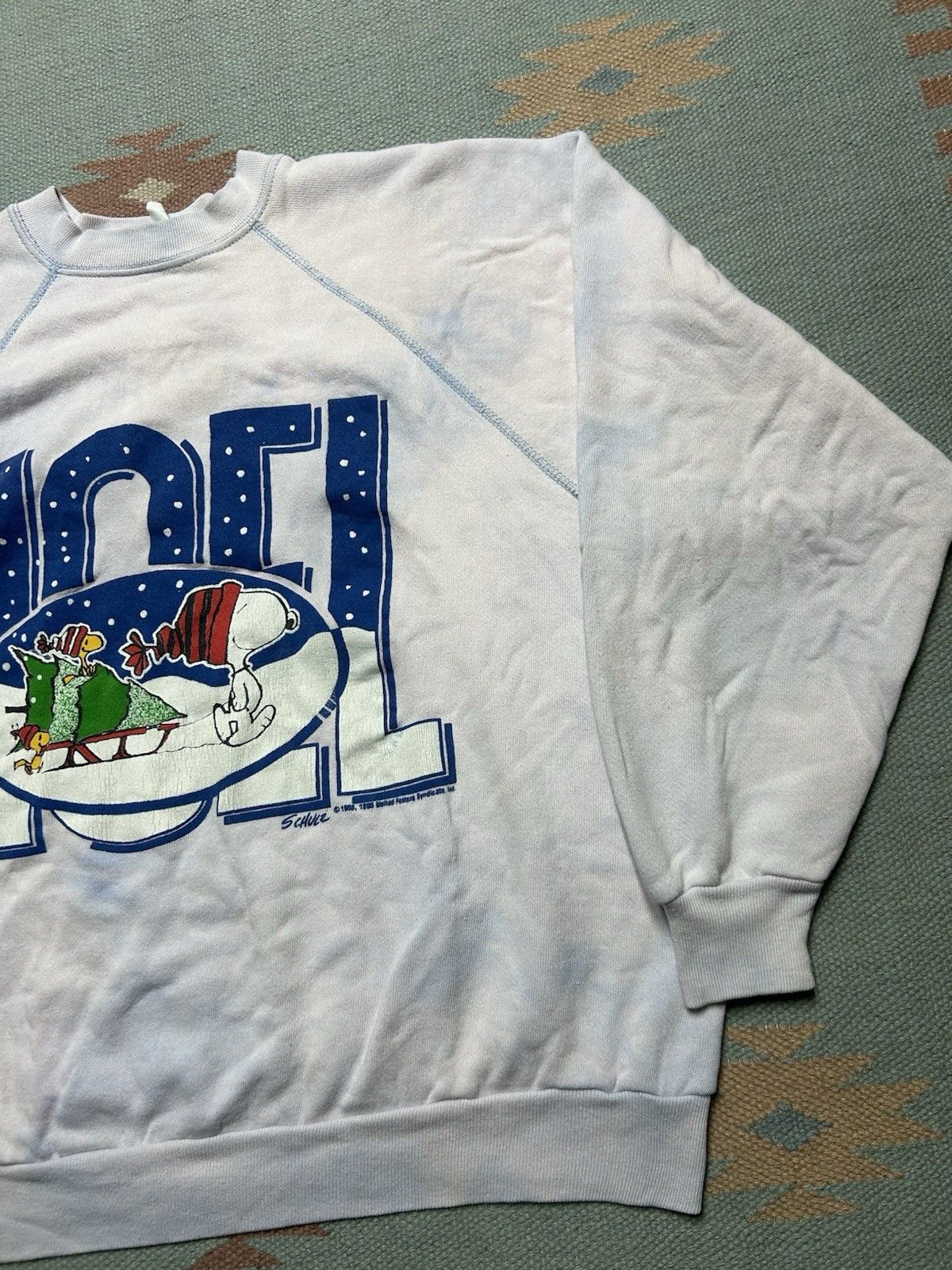 Vintage Vtg 80s sweatshirt snoopy Christmas Noel peanuts cartoon XL Size US XL / EU 56 / 4 - 4 Thumbnail