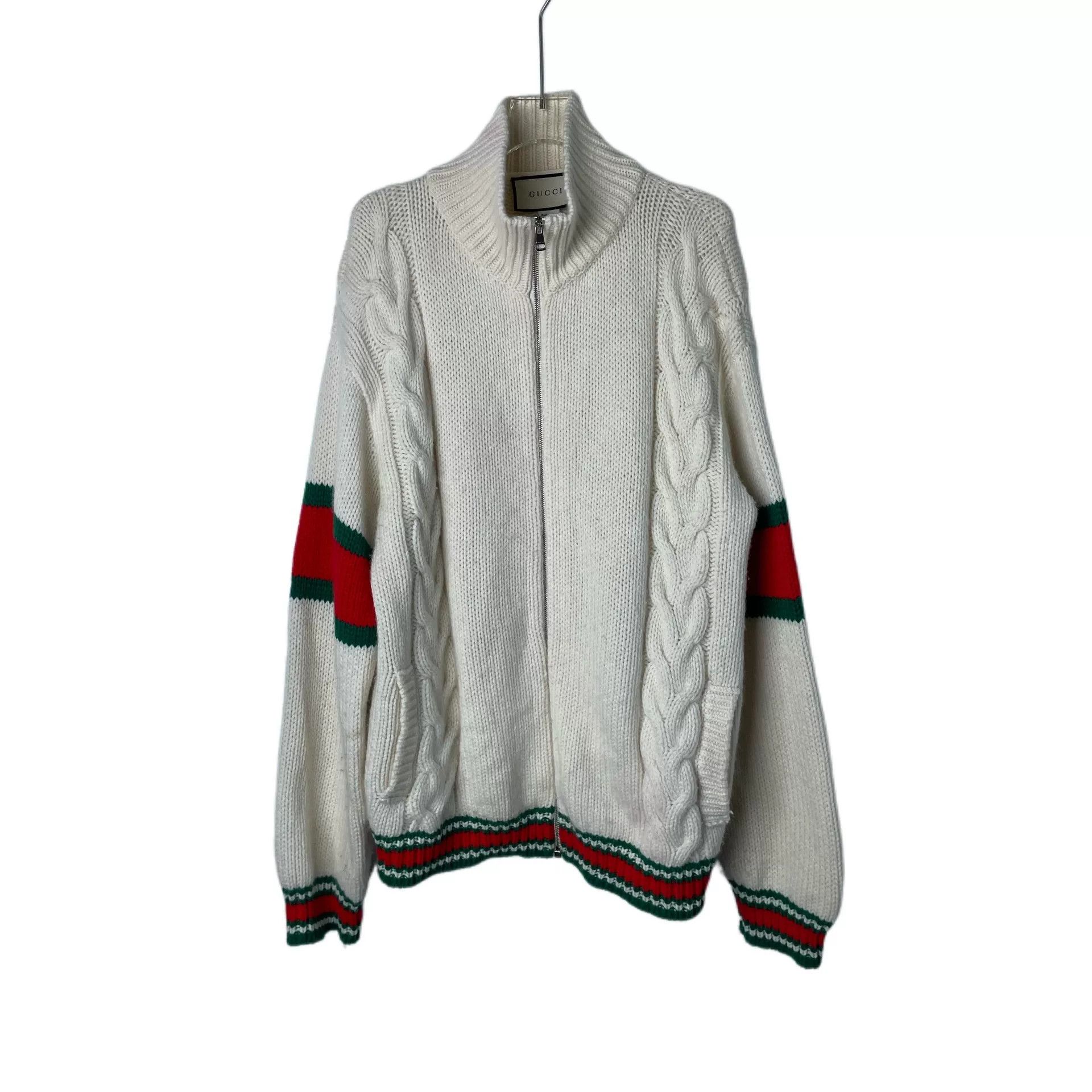 Gucci gucci cable knit zip cardigan sweater Size US M / EU 48-50 / 2 - 1 Thumbnail
