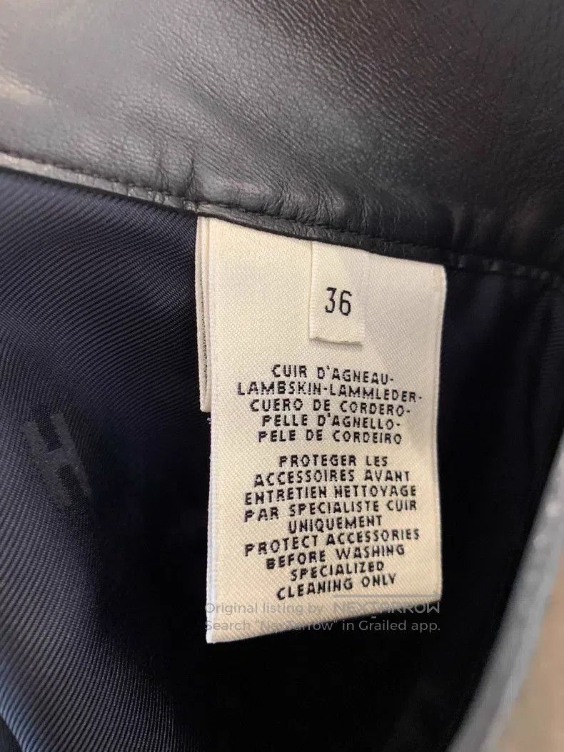 Hermes Hermes Leather skirt Size 24" / US 00 / IT 34 - 4 Thumbnail