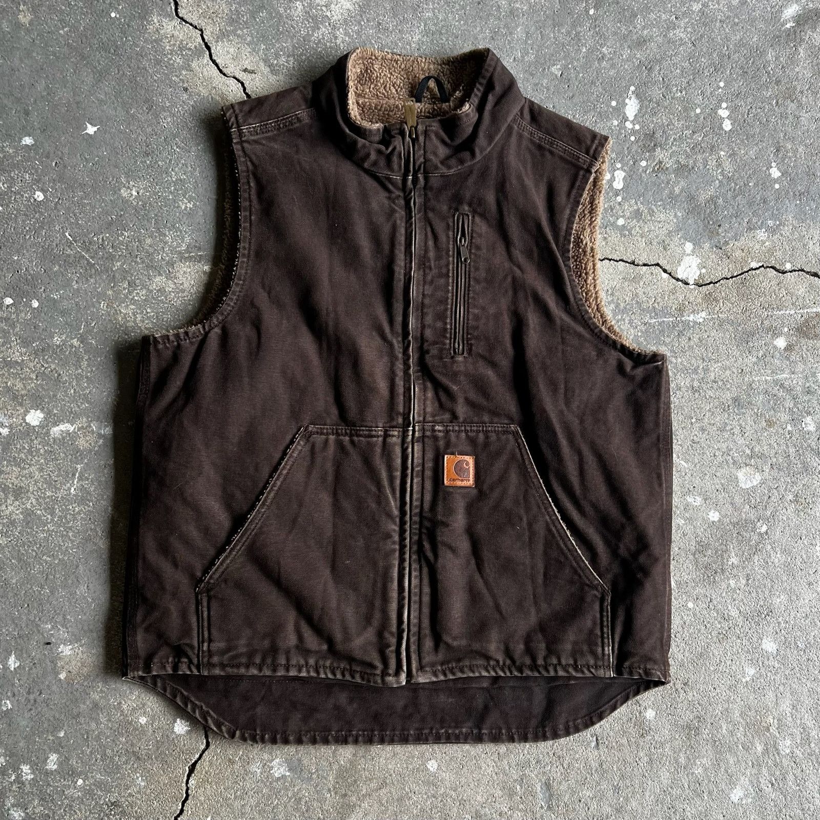 Carhartt × Vintage Carhartt V33 DKB brown work wear vest Size US M / EU 48-50 / 2 - 1 Thumbnail