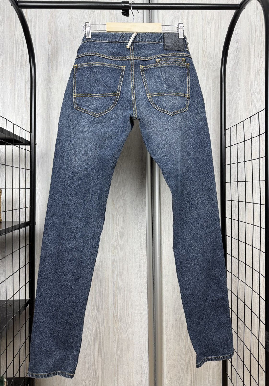 Messagerie MESSAGERIE Blue Selvedge Denim Spider Slim Italian Jeans Size US 34 / EU 50 - 2 Thumbnail