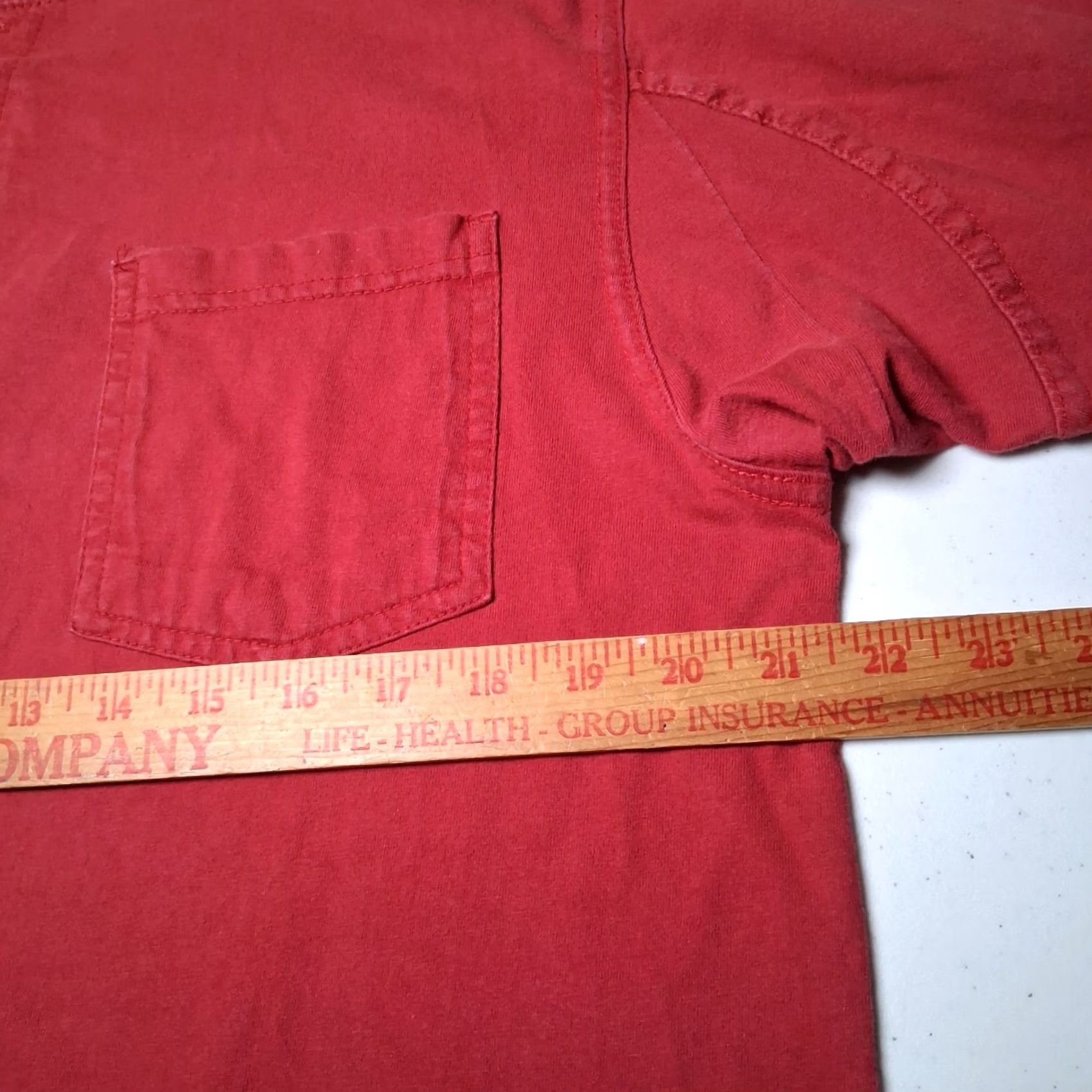Vintage Ruff Hewn Workwear Henley Shirt Men L Rust Orange Button Pocket Work Shirt Size US L / EU 52-54 / 3 - 4 Thumbnail