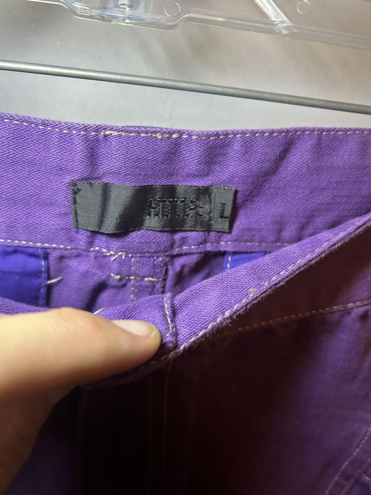 Other Vintage HTTP: distressed purple denim shorts Size US 34 / EU 50 - 3 Thumbnail