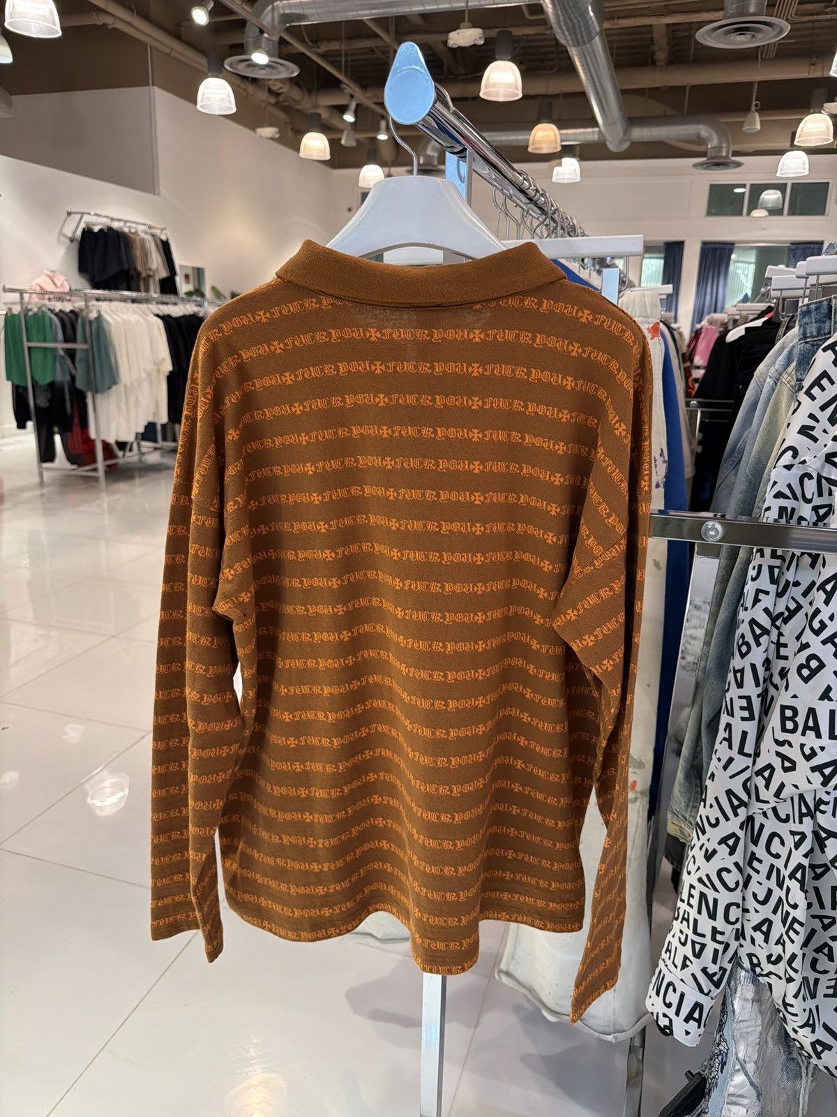 Chrome Hearts Chrome Hearts F You Orange Polo L/S Size US M / EU 48-50 / 2 - 2 Thumbnail