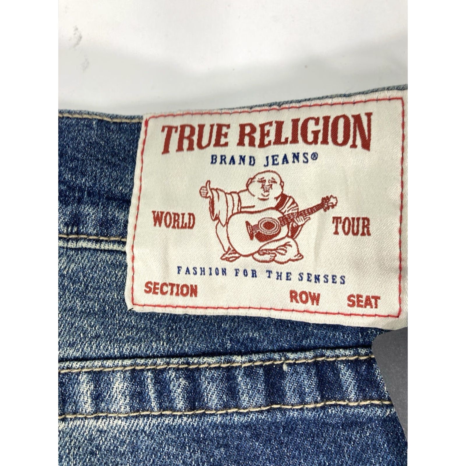 True Religion VINTAGE True Religion Geno No Flap Jeans Men 42X32 Blue Distressed Dark Relaxed Slim NWT Size US 42 / EU 58 - 5 Thumbnail