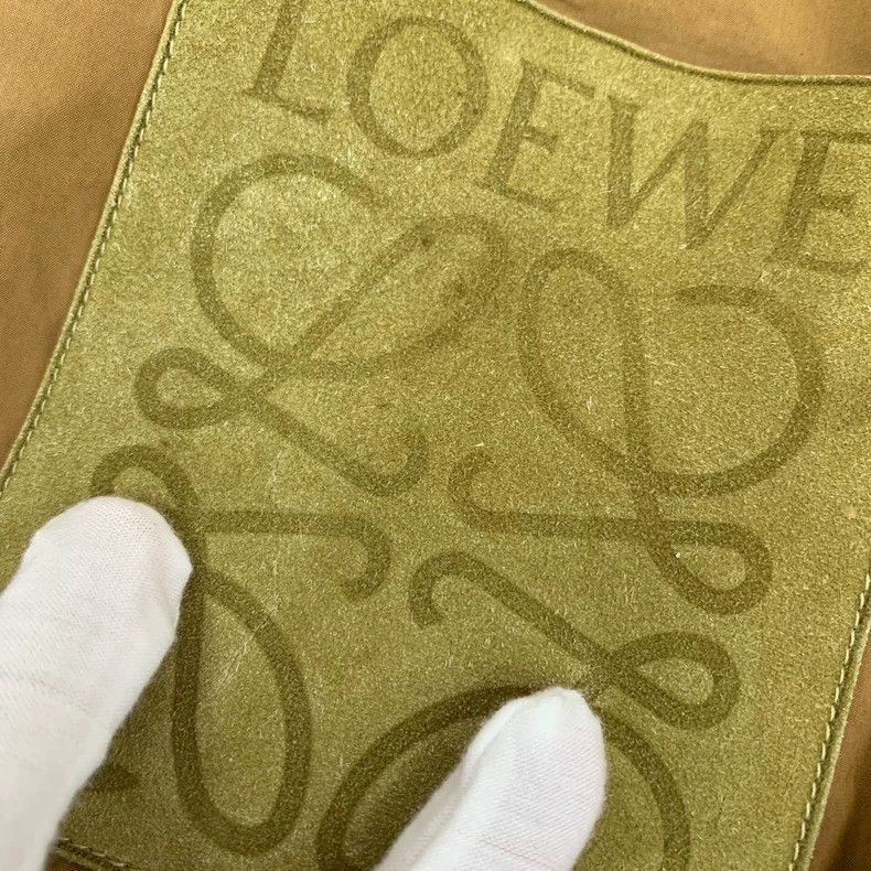 Loewe Loewe Brown logo leather cotton hooded zipper long sleeve Size L / US 10 / IT 46 - 8 Thumbnail