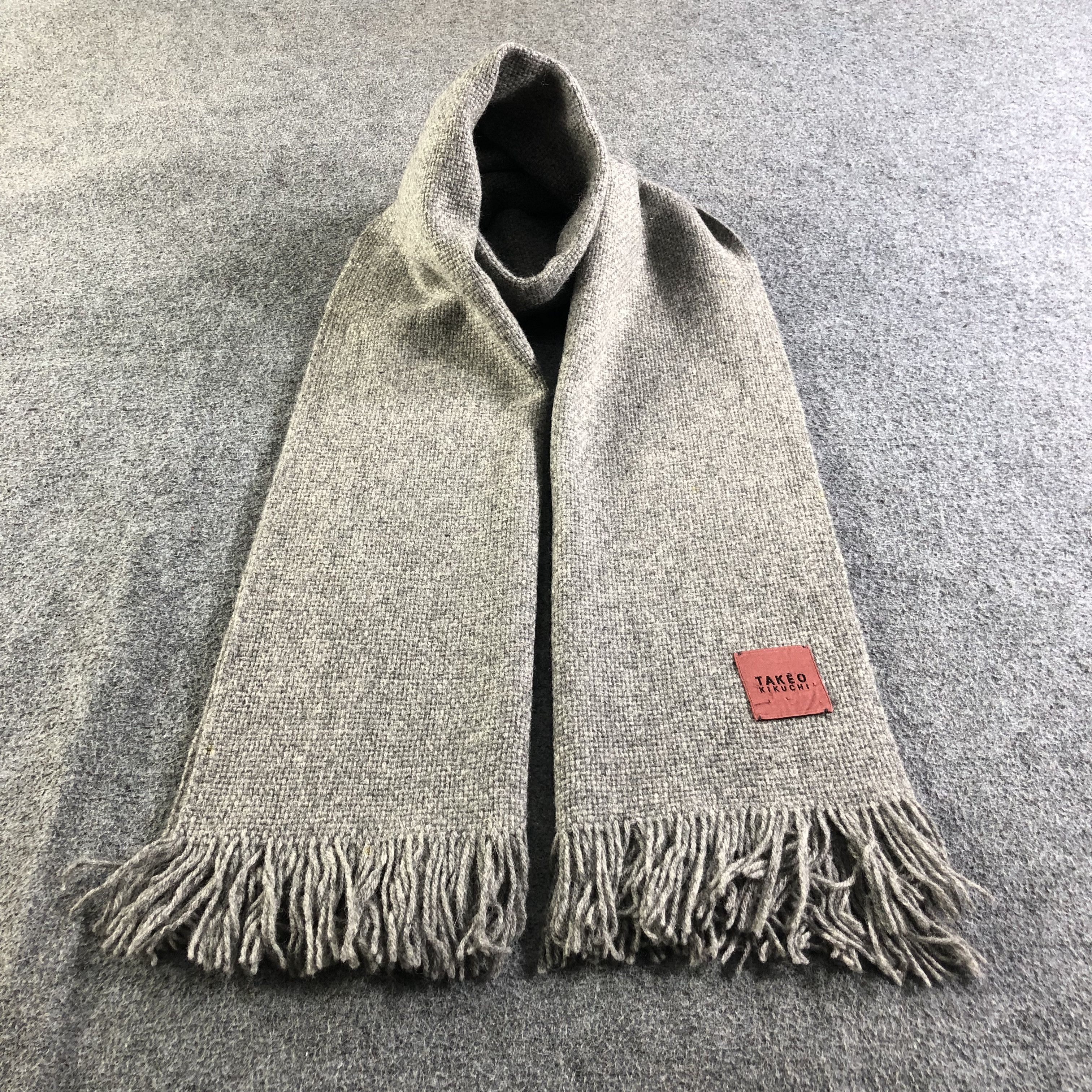Takeo Kikuchi Takeo Kikuchi Wool Scarf Muffler V1984 Size ONE SIZE - 1 Thumbnail