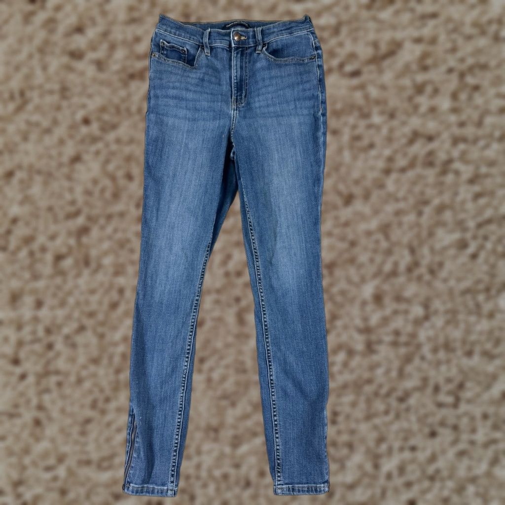 Calvin Klein Calvin Klein Jeans Women 27 Blue Skinny Ankle Zip High Rise Cotton Blend 24x26 Denim 5-Pocket Womens Modern American Designer Size 27" / US 4 / IT 40 - 1 Thumbnail