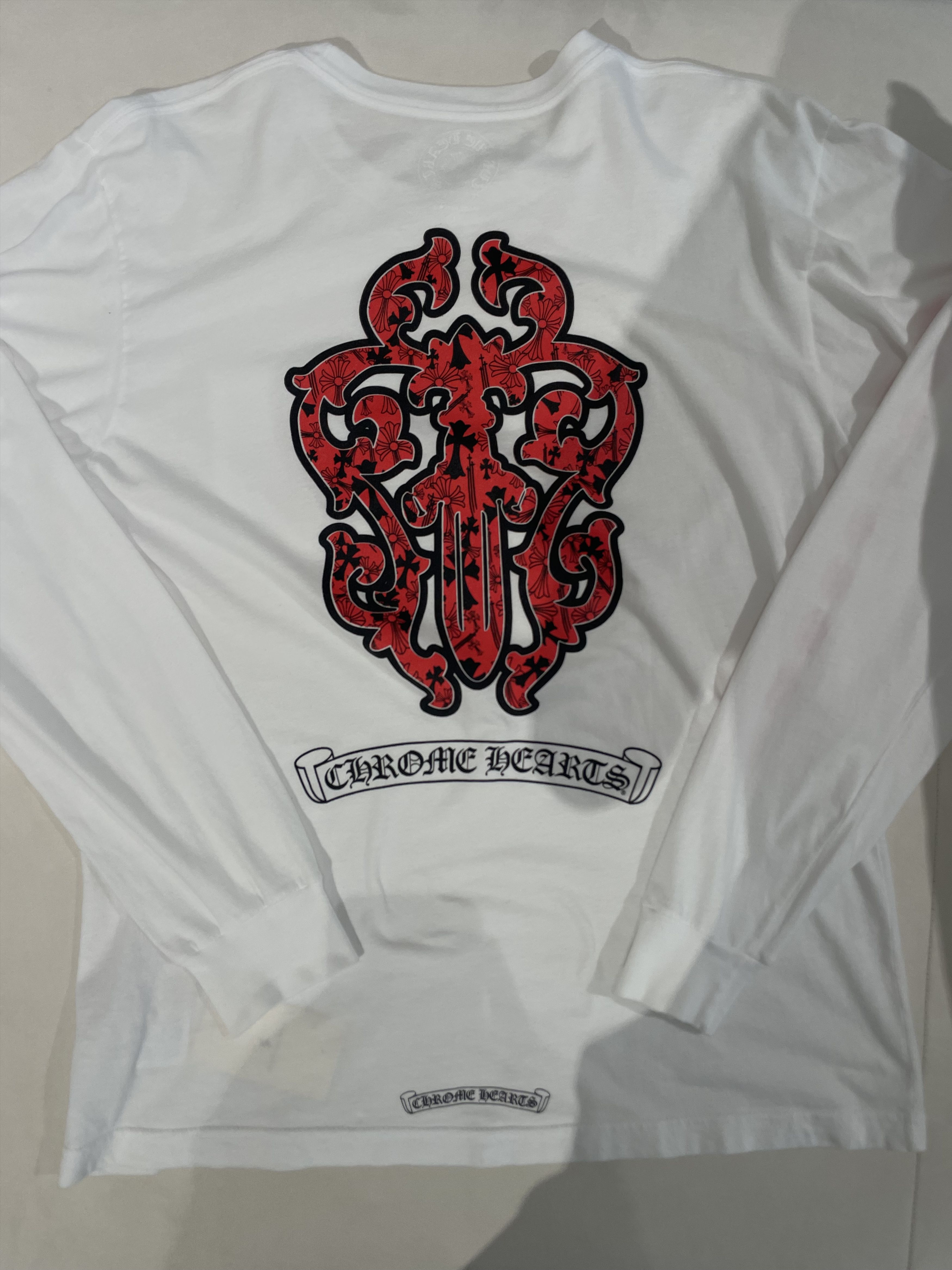 Chrome Hearts Chrome Hearts Red Dagger White Long Sleeve T-Shirt Tee Size US L / EU 52-54 / 3 - 3 Thumbnail