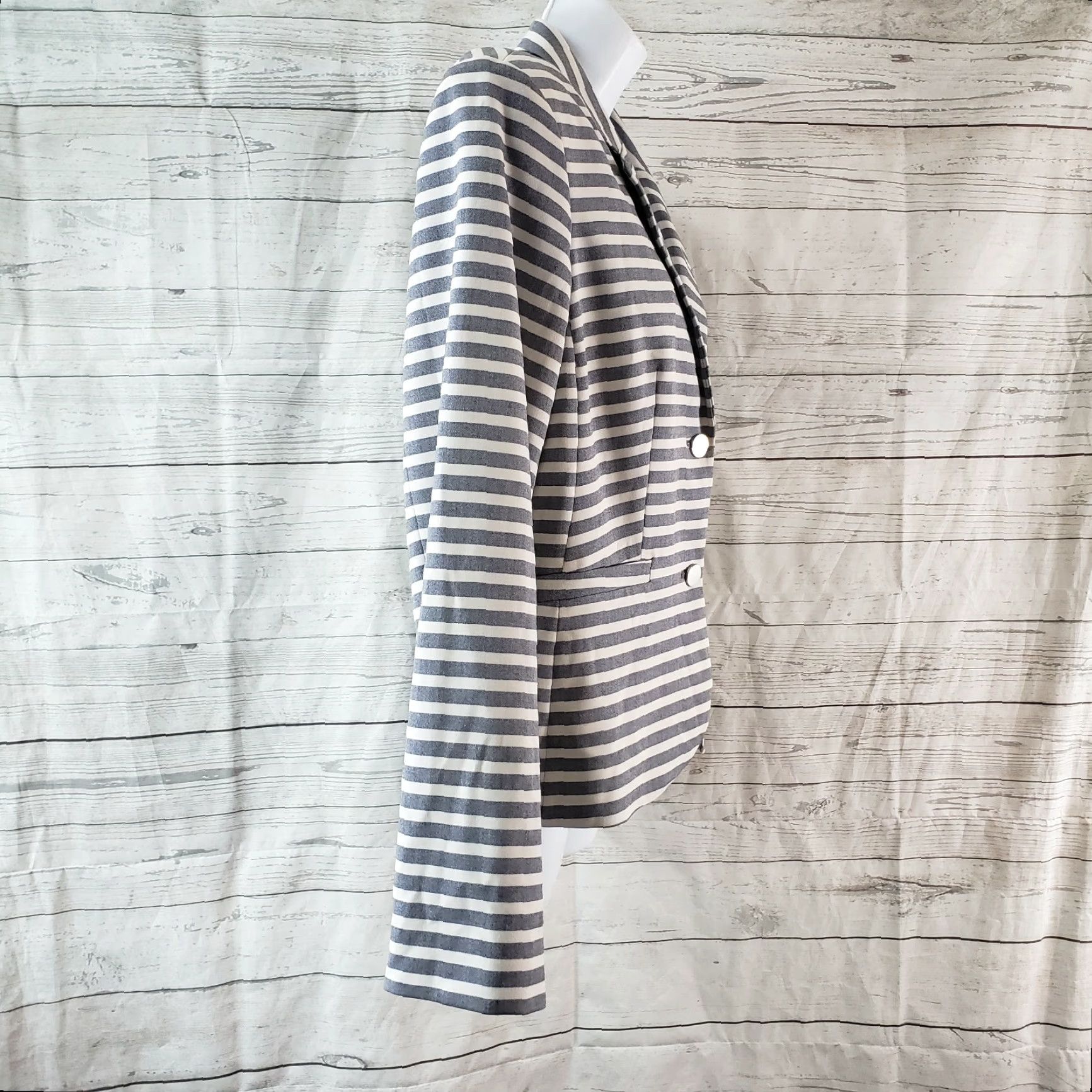 Calvin Klein Calvin Klein Blazer Womens Size 12 Blue Striped 2 Button Long Sleeve Size XL / US 12-14 / IT 48-50 - 3 Thumbnail
