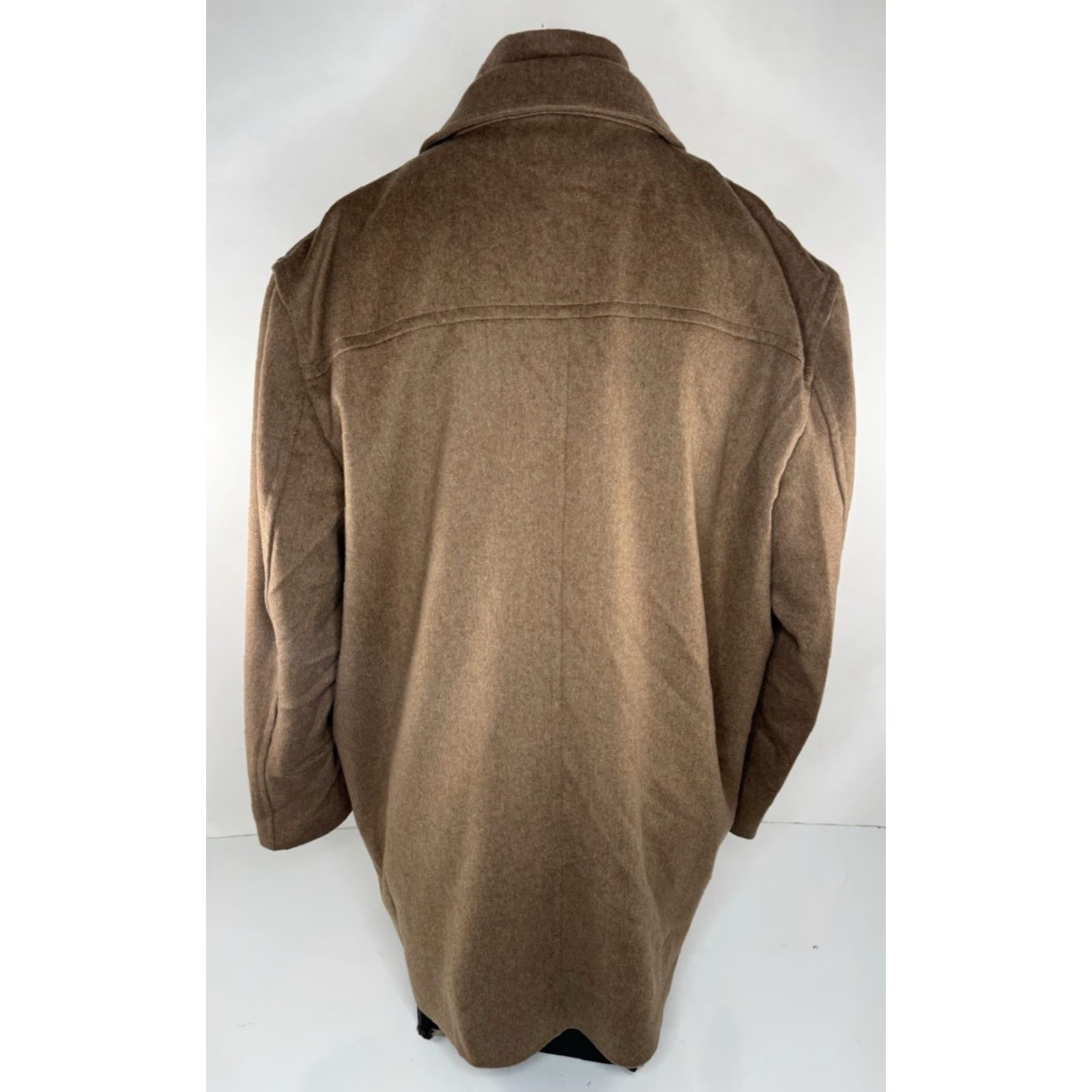 Cremieux DANIEL CREMIEUX / LORO PIANA Wool Zip L Jacket - Brown, 34" Length, Men's Blazer / Overcoat Jacket EXCELLENT Size 42R - 4 Thumbnail