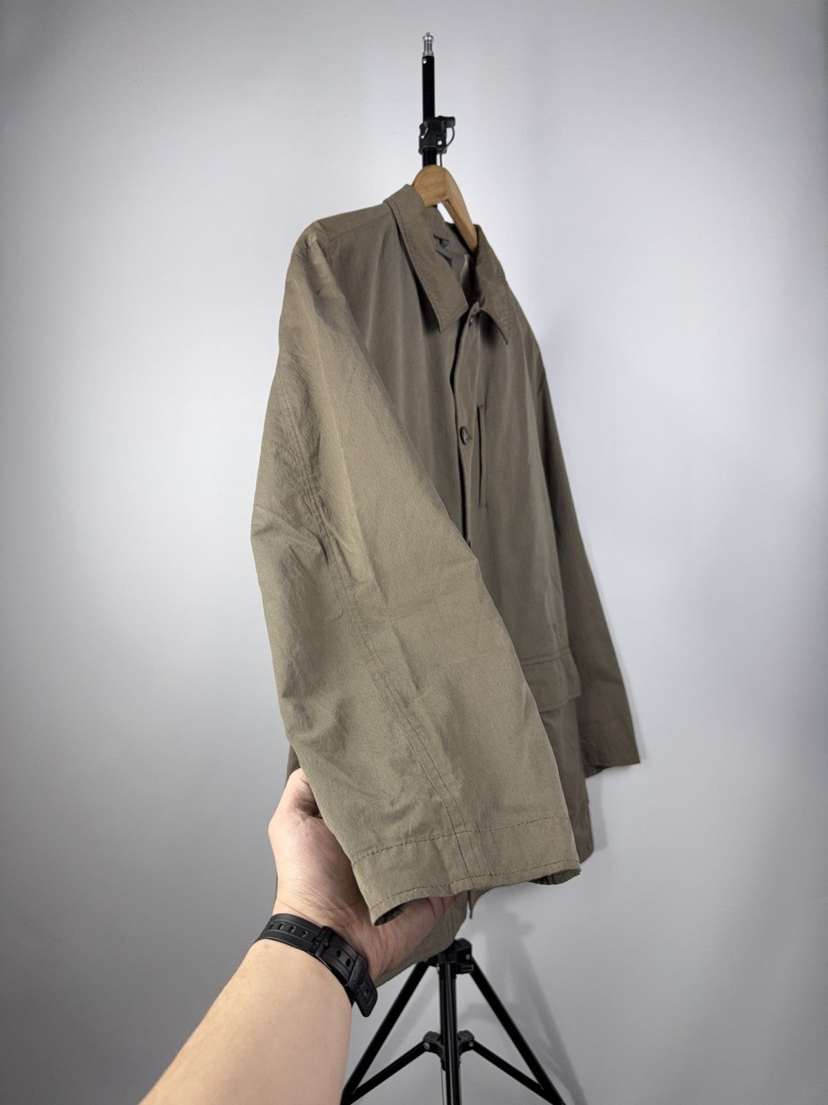 Canali × Designer Vintage 00s Canali Rain & Wind tech Jacket Faded Brown Size US L / EU 52-54 / 3 - 6 Thumbnail