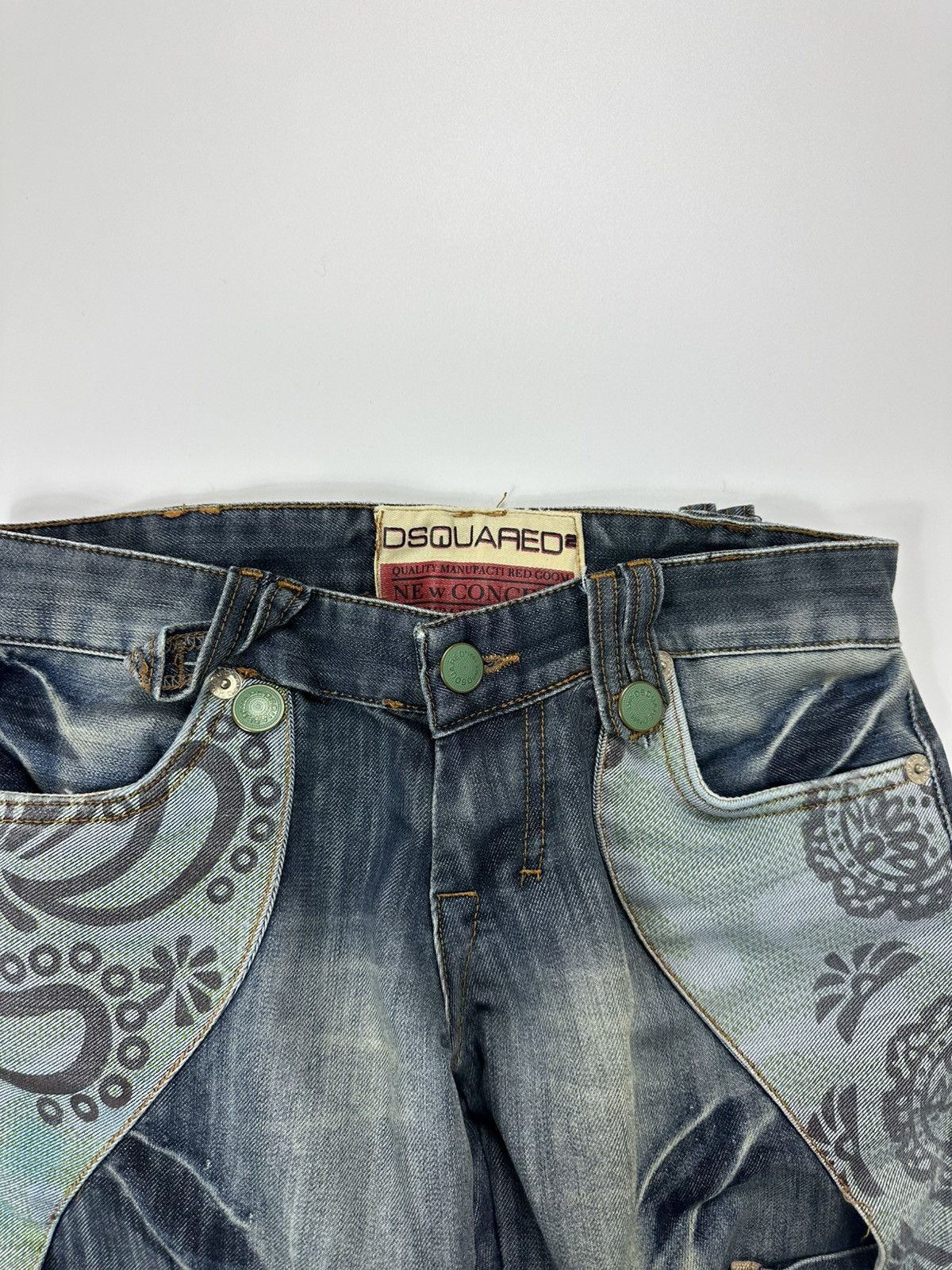 Dsquared2 Dsquared Cargo Multi Pocket Jeans Baggy 28 Size Fit Y2K Size 28" / US 6 / IT 42 - 11 Thumbnail