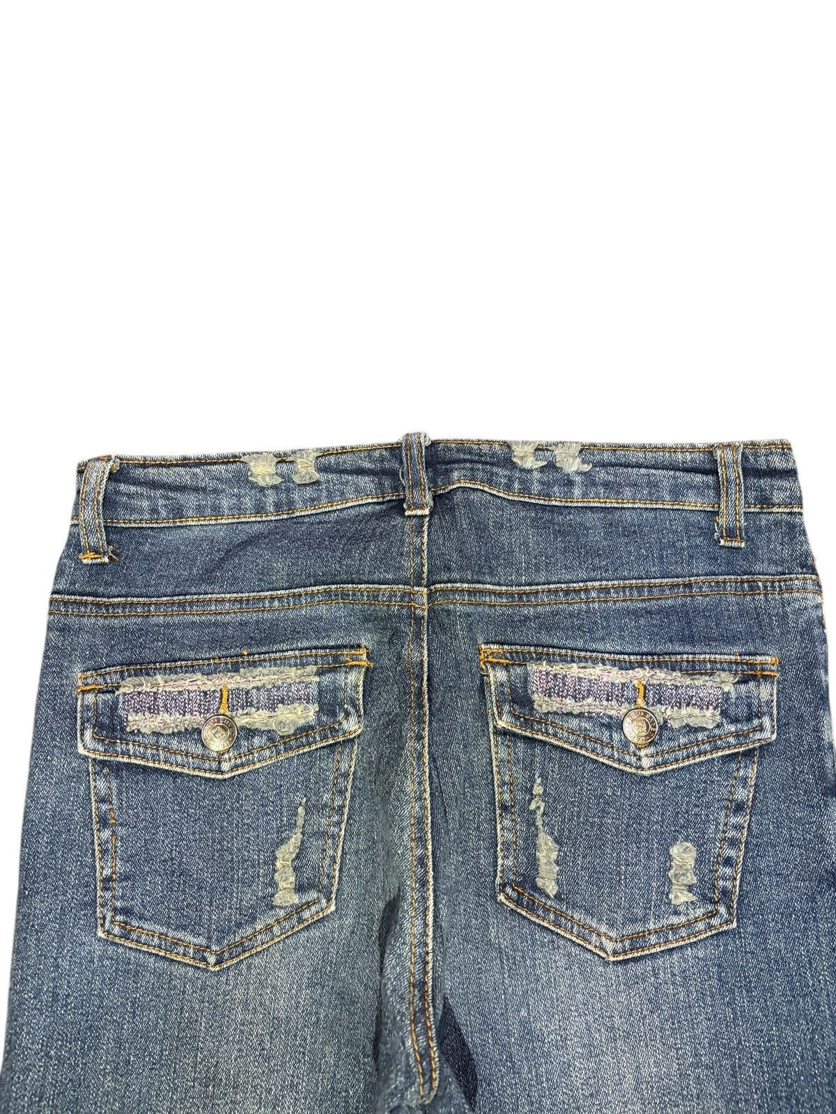 Edwin Vintage Japanese Brand Distressed Flare Jeans Size 28" / US 6 / IT 42 - 4 Thumbnail