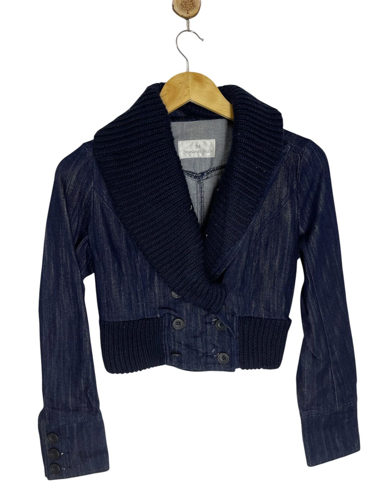 Designer VINTAGE MANANAN MCLIR CROP DENIM JACKET Size S / US 4 / IT 40 - 1 Thumbnail