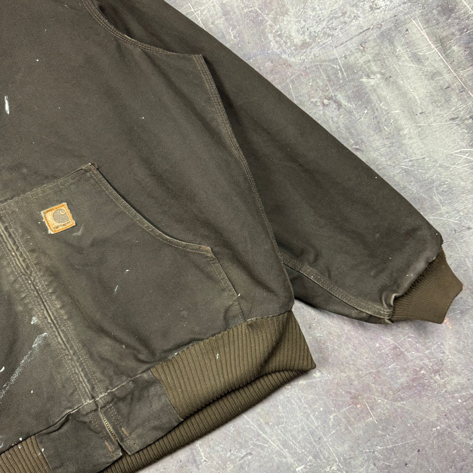 Carhartt × Vintage 90s Mocha Brown Painter Carhartt Hooded Work Jacket XL 2385 Size US XL / EU 56 / 4 - 4 Thumbnail