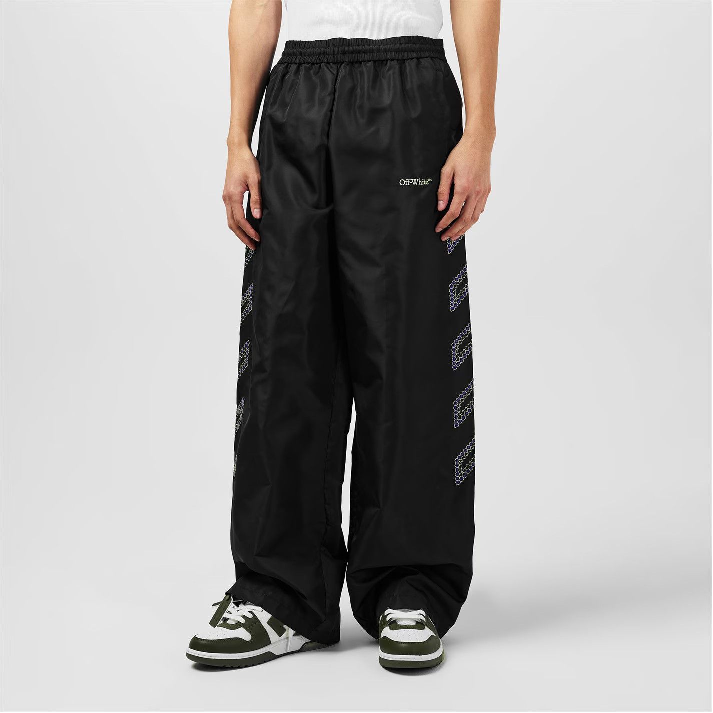 Off-White o1g2r1mq0226 Open Hem Woven Tracksuit Sweatpants & Joggers Size US 32 / EU 48 - 4 Thumbnail