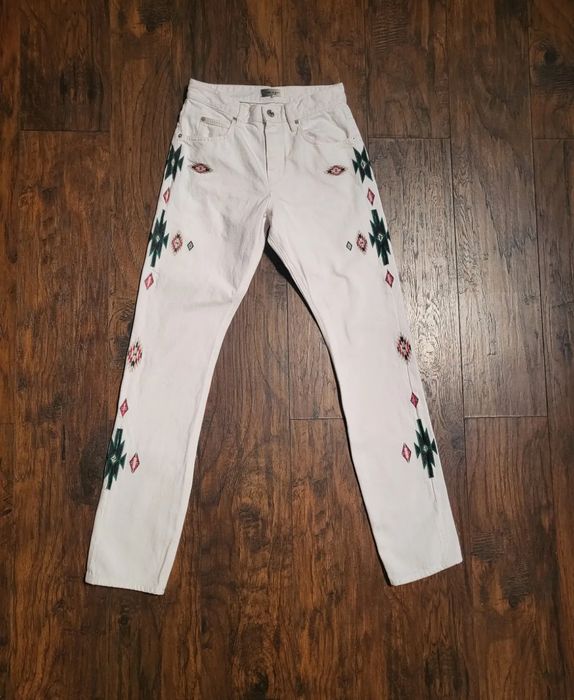 Isabel Marant Navajo Native White Denim Jeans | Grailed