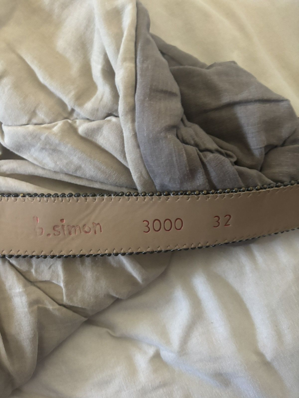 B.B. Simon Black BB Simon Belt Size 32 - 4 Thumbnail