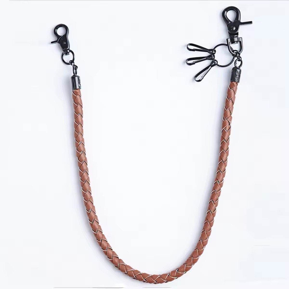 Jewelry Classic Punk Leather Biker Keychain Size ONE SIZE - 2 Thumbnail
