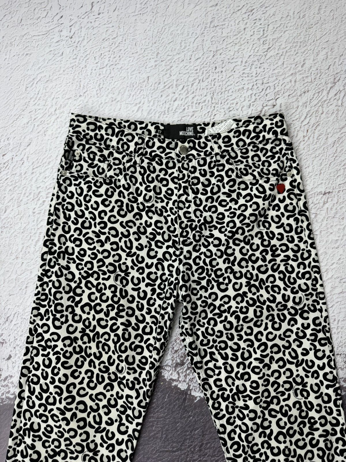 Love Moschino Love Moschino Leopard allover pattern jeans pants trousers Size 27" / US 4 / IT 40 - 7 Thumbnail