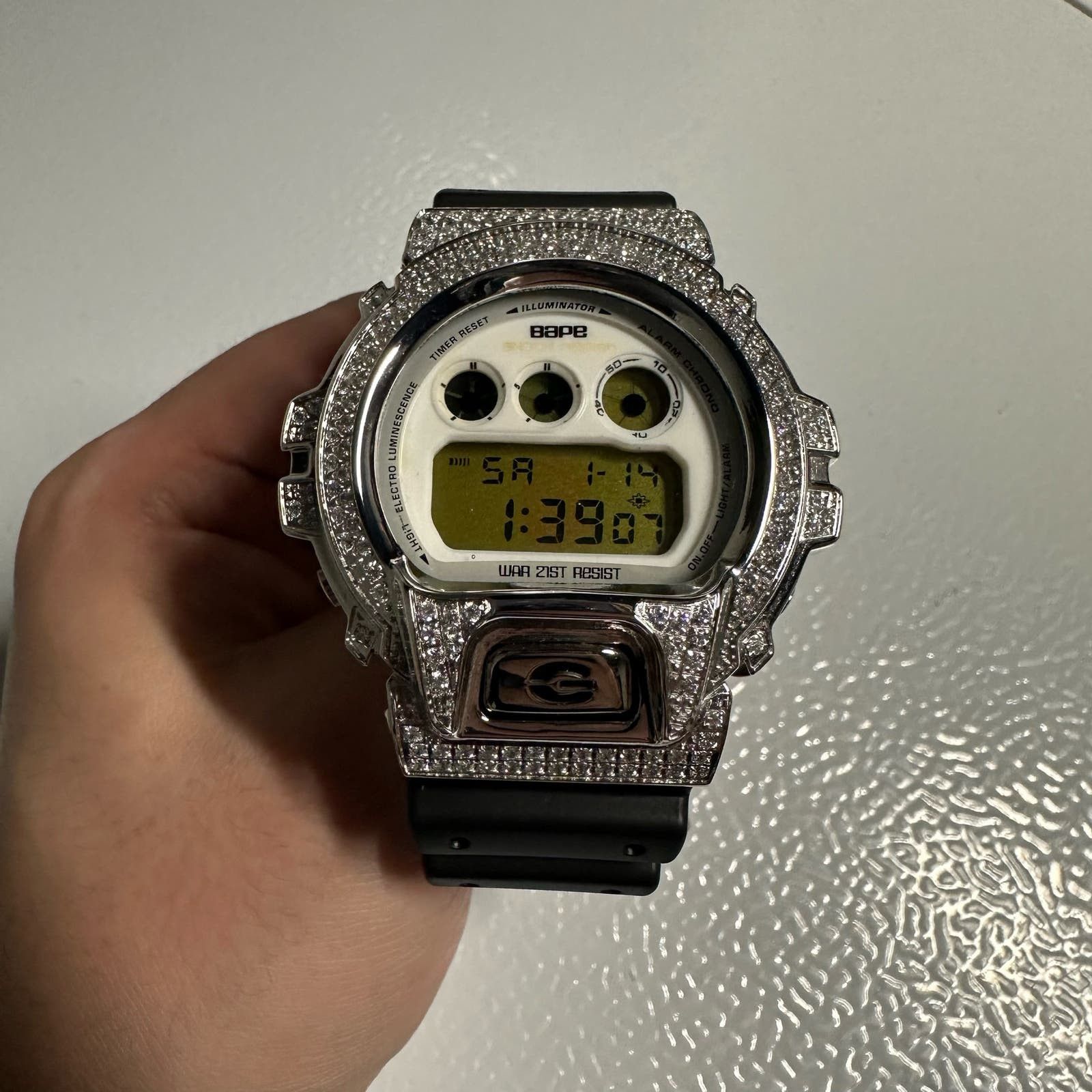 image of Bape X G-Shock Dw-6900 in White, Men's