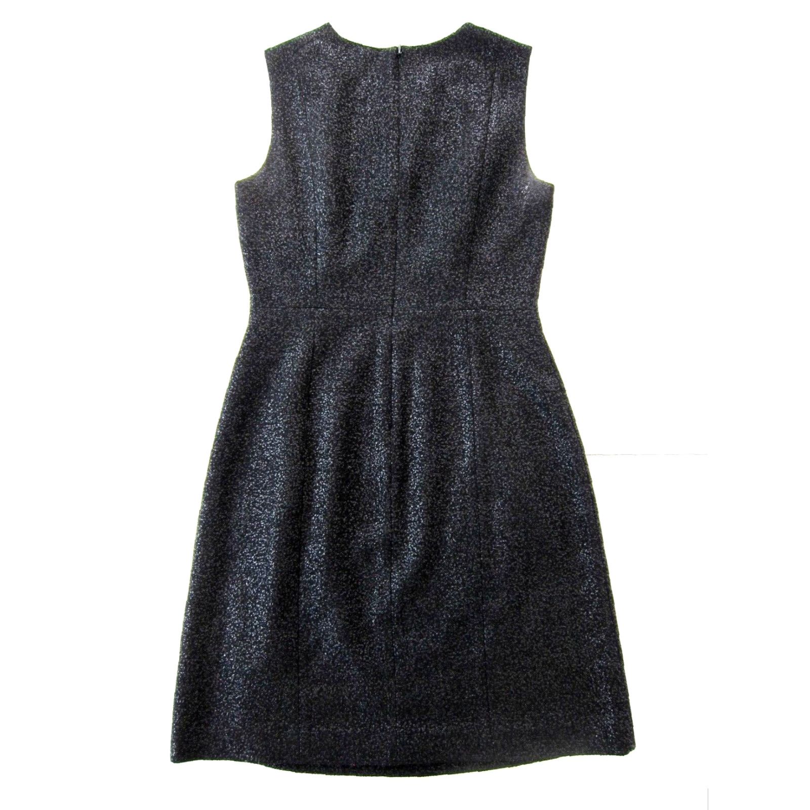 DKNY VINTAGE DKNY Black Shimmer Sleeveless Straight Sheath Tunic Work Party Dress Women 2 Size XS / US 0-2 / IT 36-38 - 2 Thumbnail