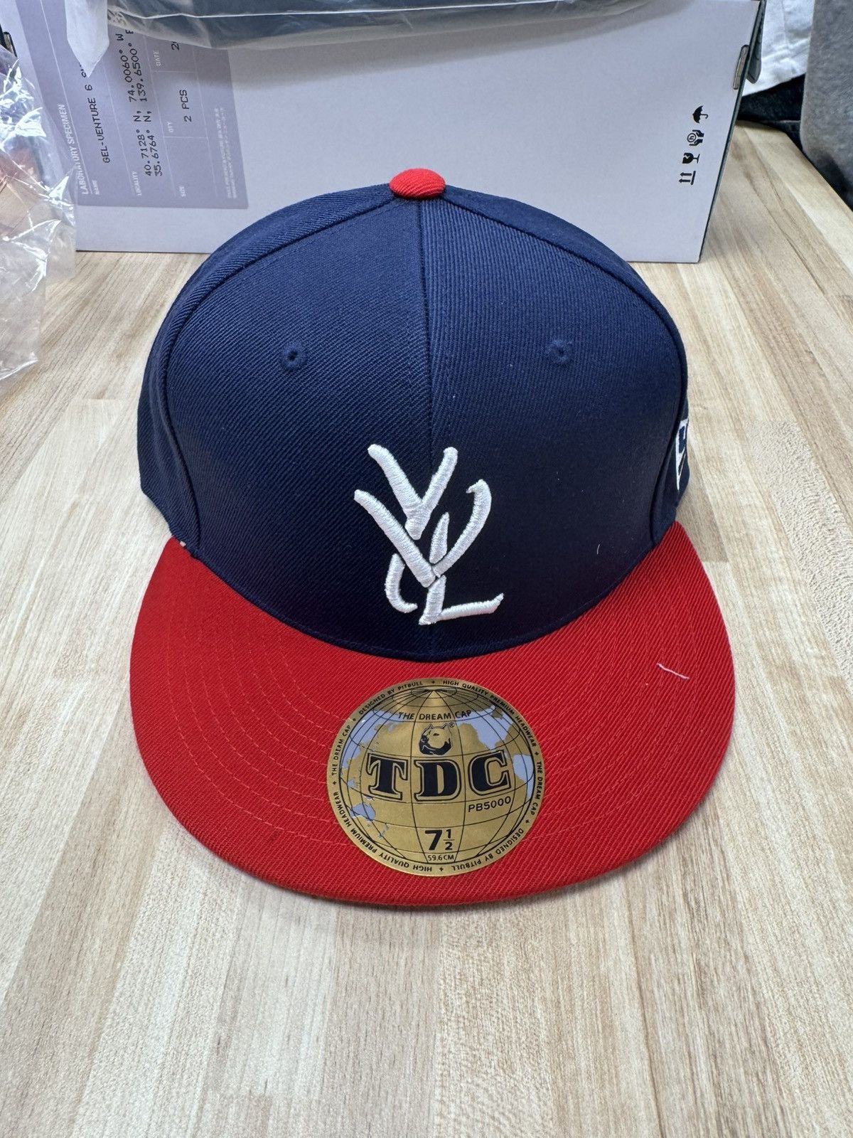 Playboi Carti Opium YVL Fitted hat Blue Red 7 1/2 | Grailed