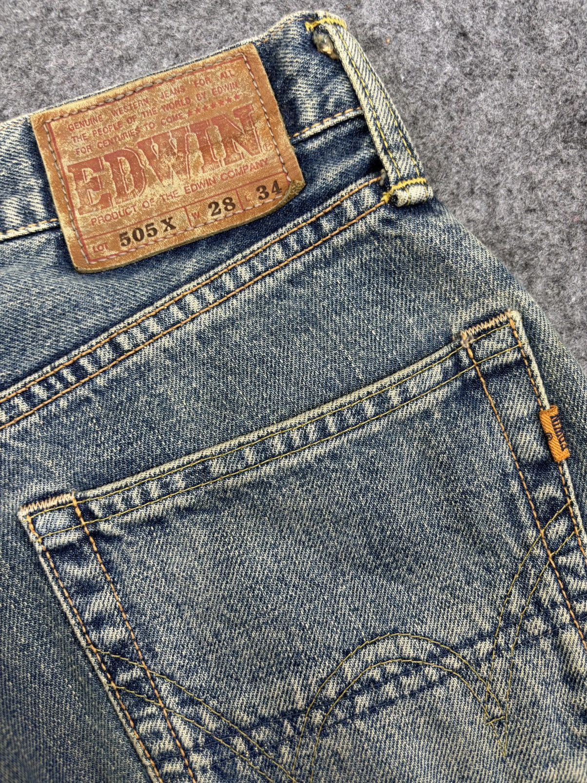 Edwin 💥Wide Selvedge💥Vintage Edwin 505X Medium Wash Denim F843 Size US 28 / EU 44 - 10 Thumbnail