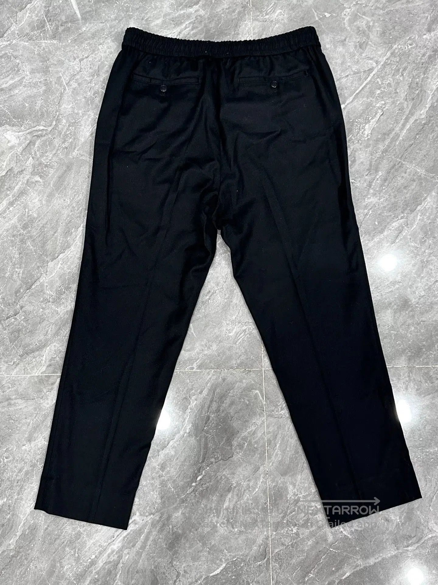 AMI Black Wool Slim Fit Trousers. Size US 26 / EU 42 - 2 Thumbnail