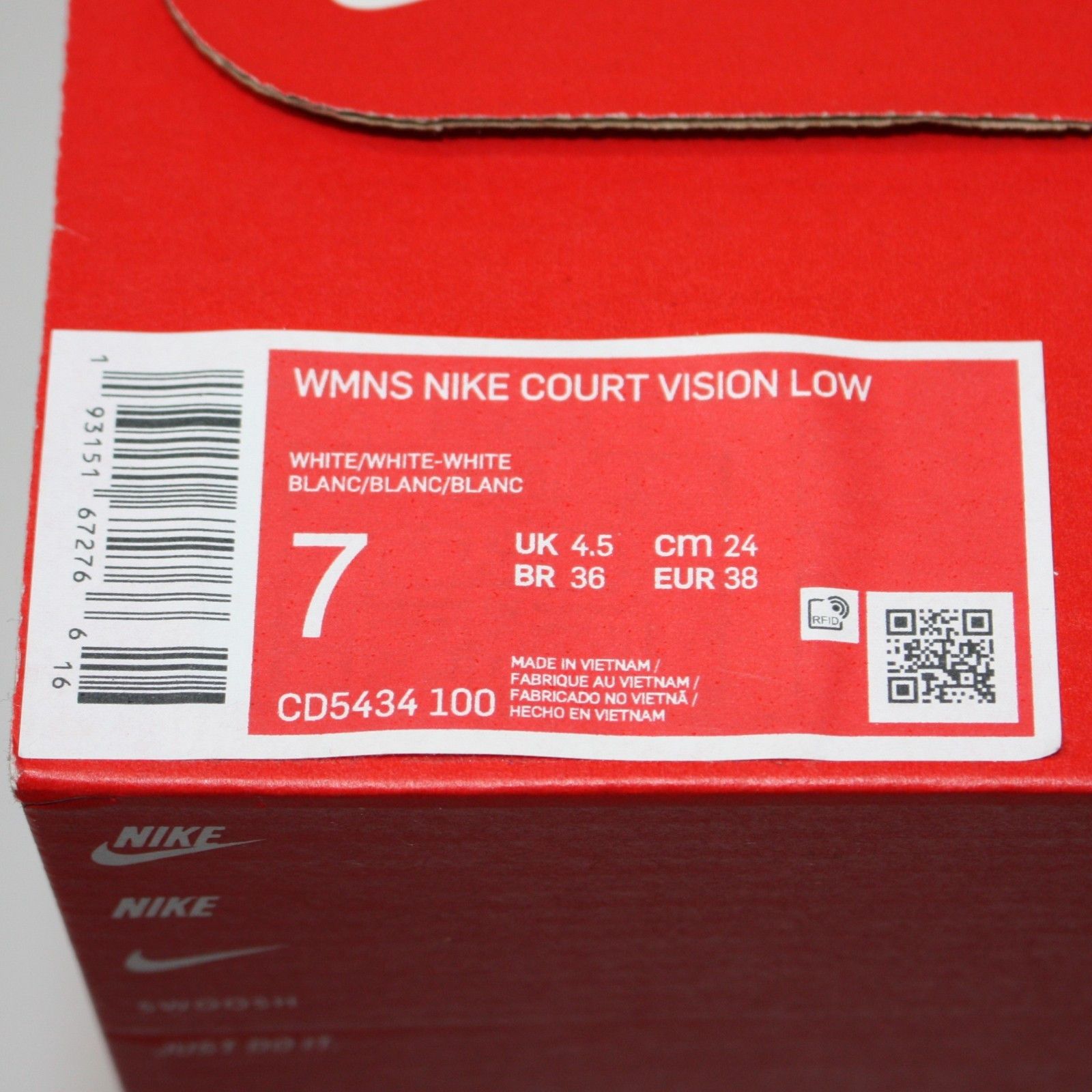 Nike Court Vision Low Sneakers Shoes in White Color and size US 7 Size US 7 / IT 37 - 12 Thumbnail