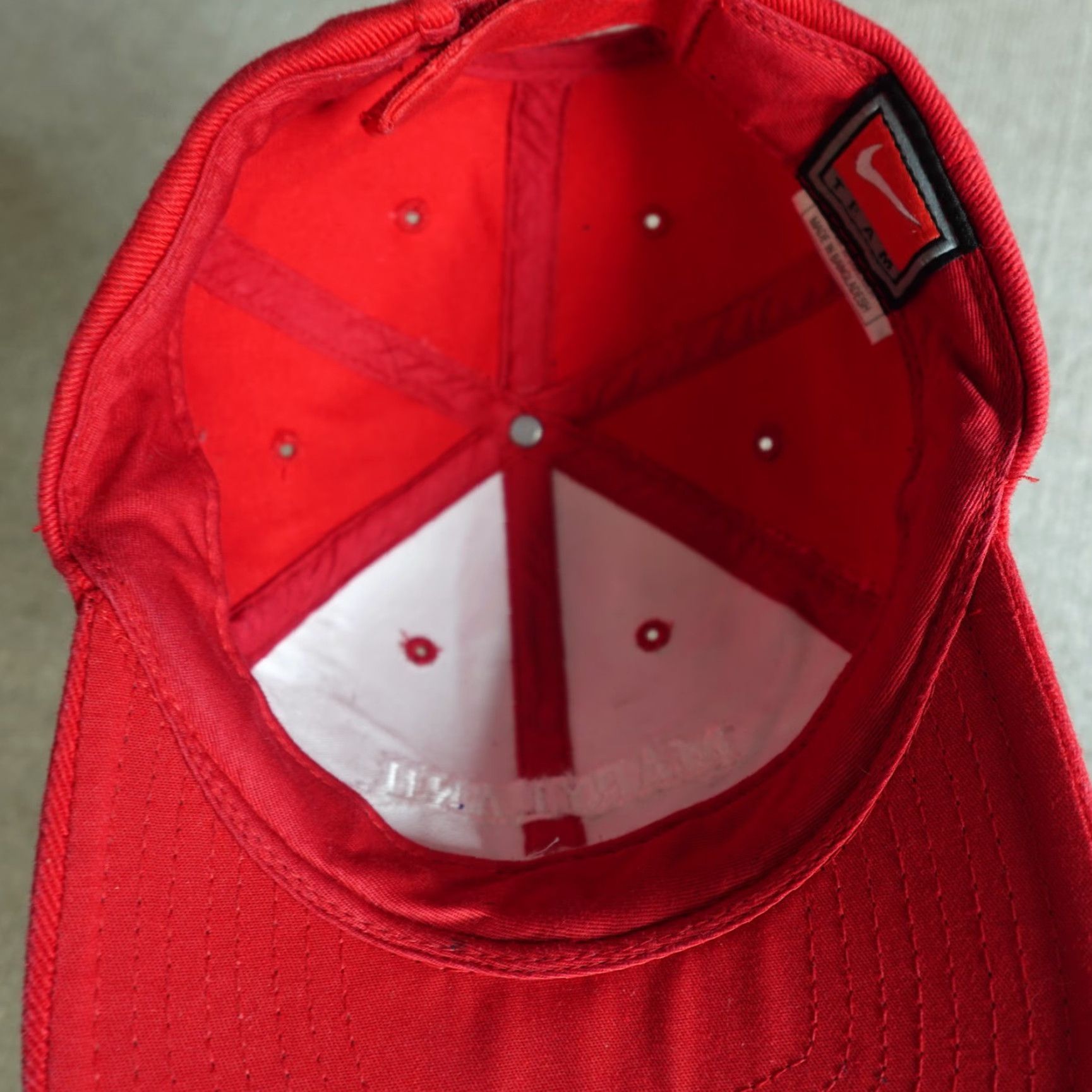 Nike VINTAGE Nike Hat Red Maryland Terps Team Strapback Dadhat Size ONE SIZE - 3 Thumbnail