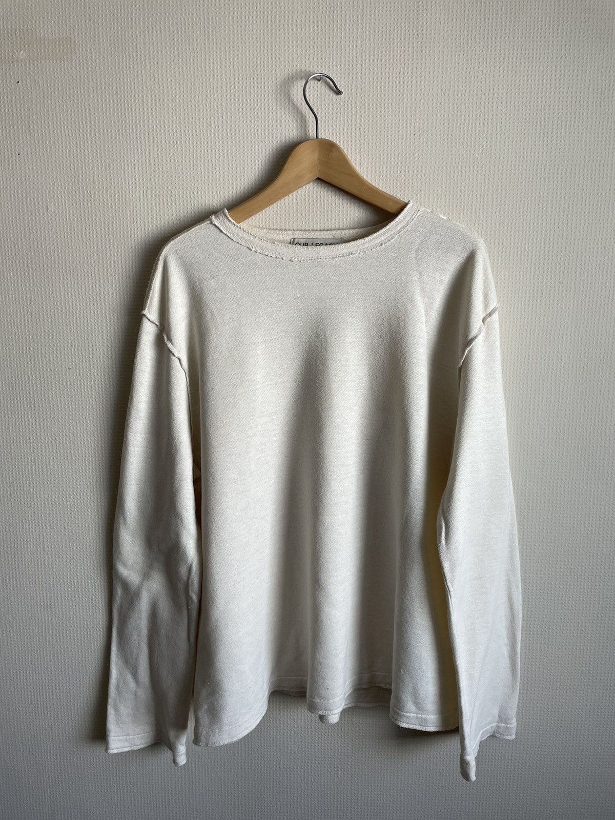 image of Our Legacy - ‘Inverted Sweatshirt’ Off White - 46 - , Men's (Size Small)