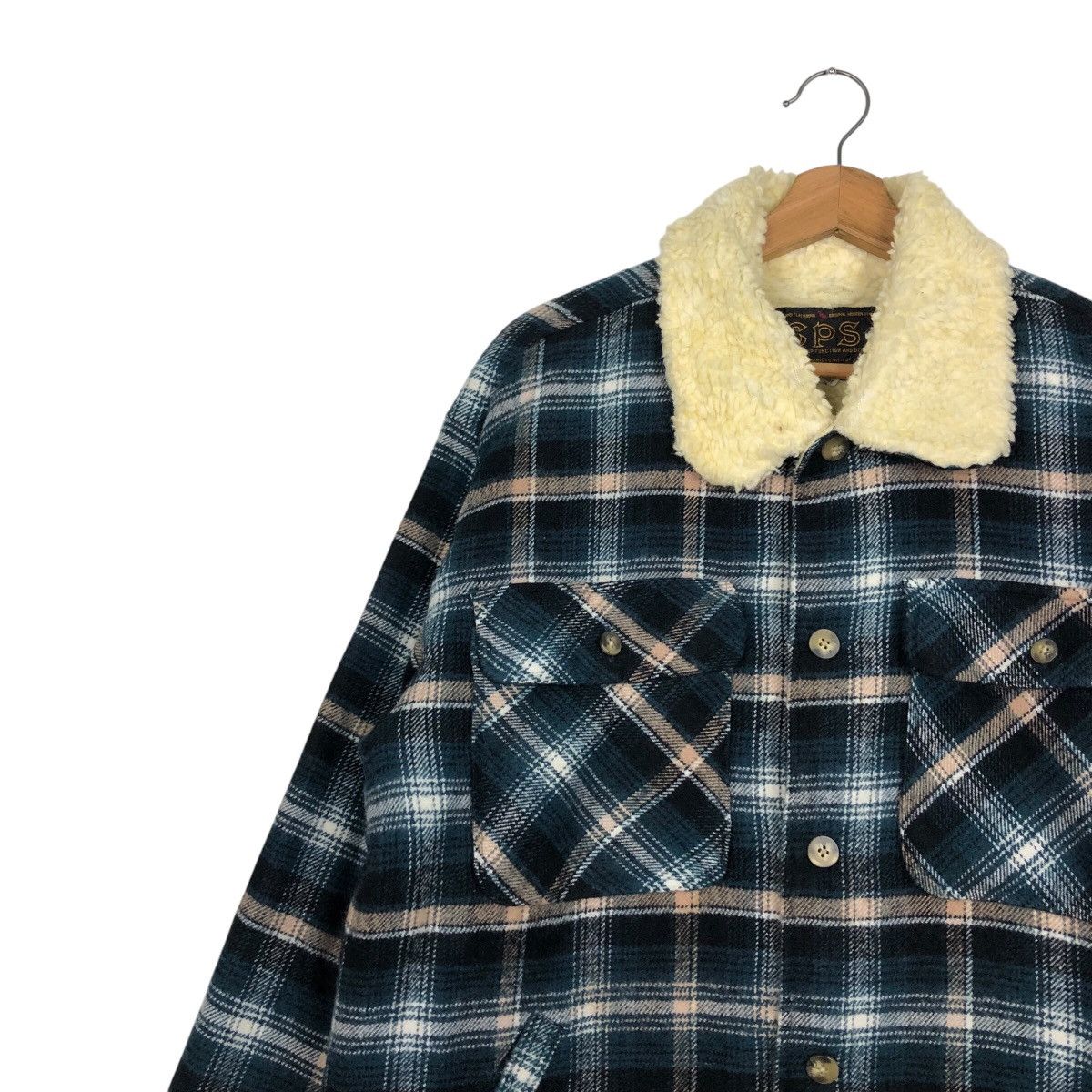 Flannel 📌Vintage Flannel Jacket Cps Tartan Design Blanket Sherpa Size US L / EU 52-54 / 3 - 8 Thumbnail