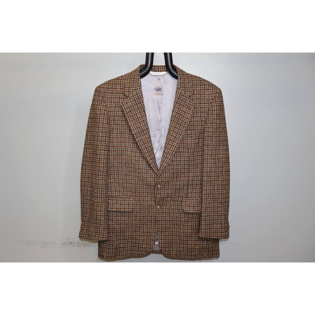 Harris Tweed Vintage Harris Tweed Lands End Blazer Brown Beige Wool Size 44R - 1 Thumbnail