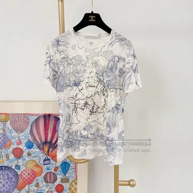 Dior Dior Short Sleeve Cotton Printed T. Size S / US 4 / IT 40 - 1 Thumbnail