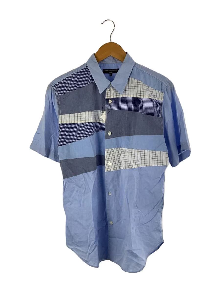 Comme des Garcons × Comme des Garcons Homme Patchwork Short Sleeve Button Shirt Size US L / EU 52-54 / 3 - 1 Thumbnail