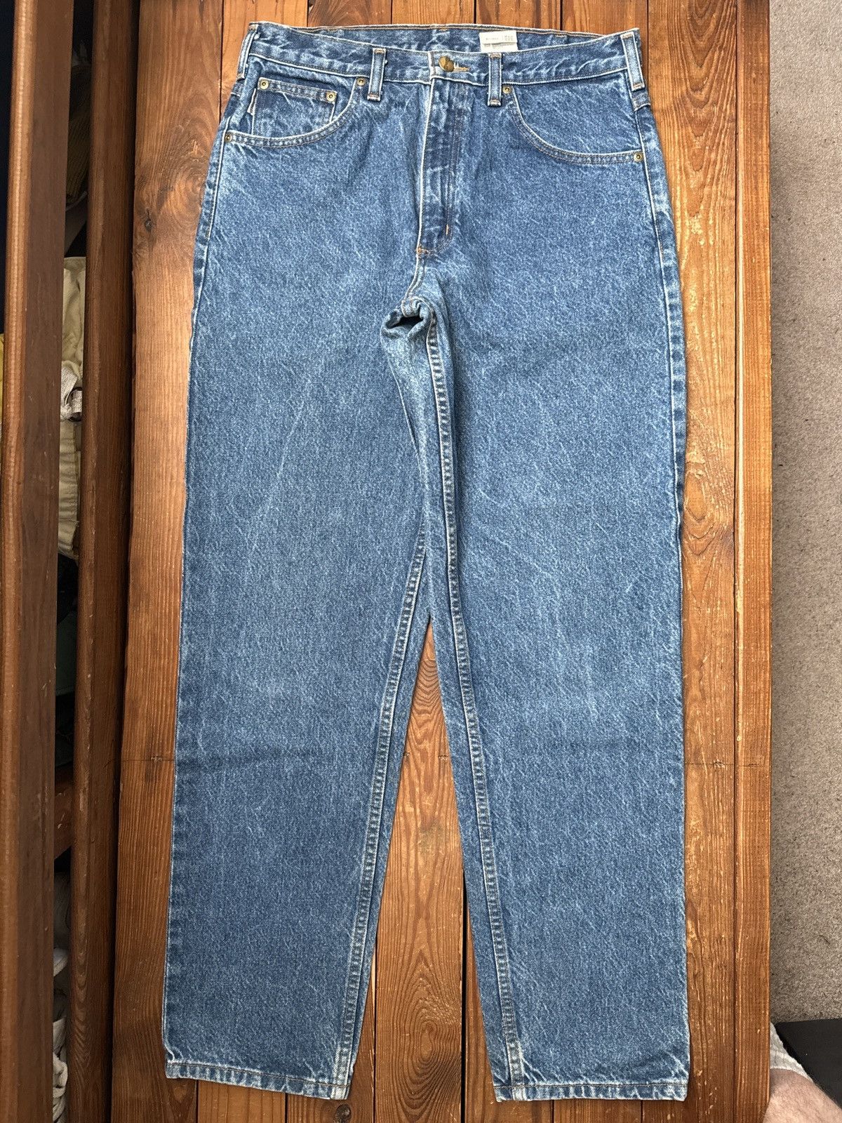 Carhartt Vintage 90s Carhartt Blue Denim Jeans Size US 32 / EU 48 - 2 Thumbnail