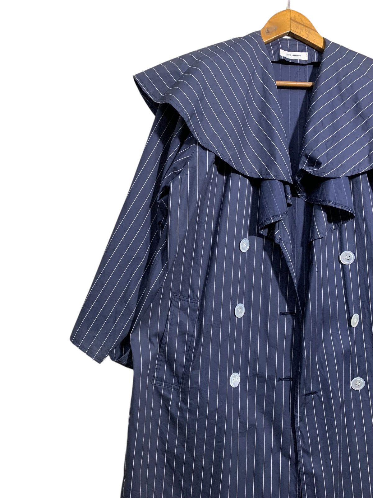 Yohji Yamamoto 🔥XYZ YOHJI YAMAMOTO STRIPES DOWN TRENCOATS Size M / US 6-8 / IT 42-44 - 3 Thumbnail