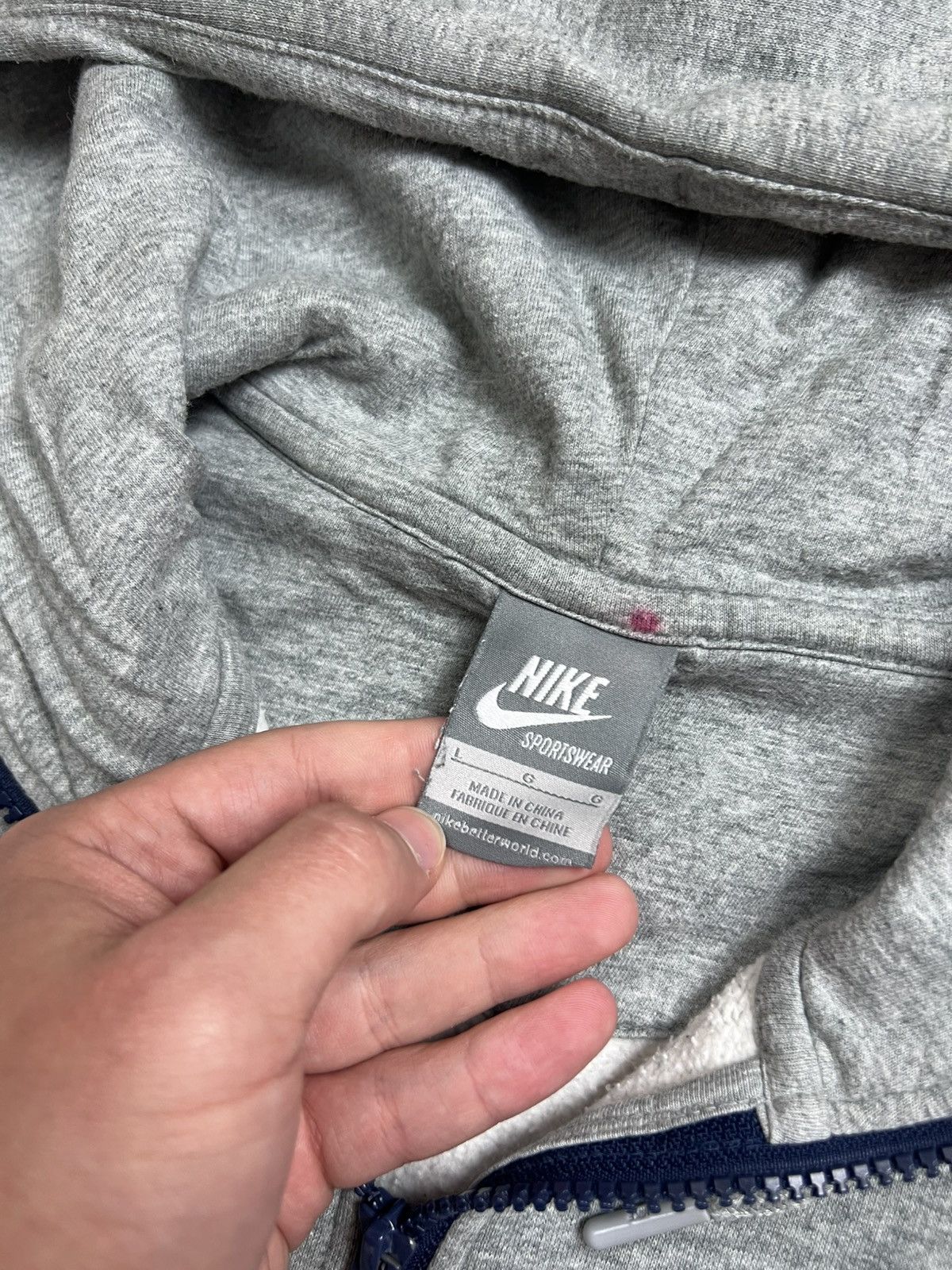 Nike 00s Nike Retro Logo Vintage Y2K Oversized Zip Hoodie Size US L / EU 52-54 / 3 - 6 Thumbnail
