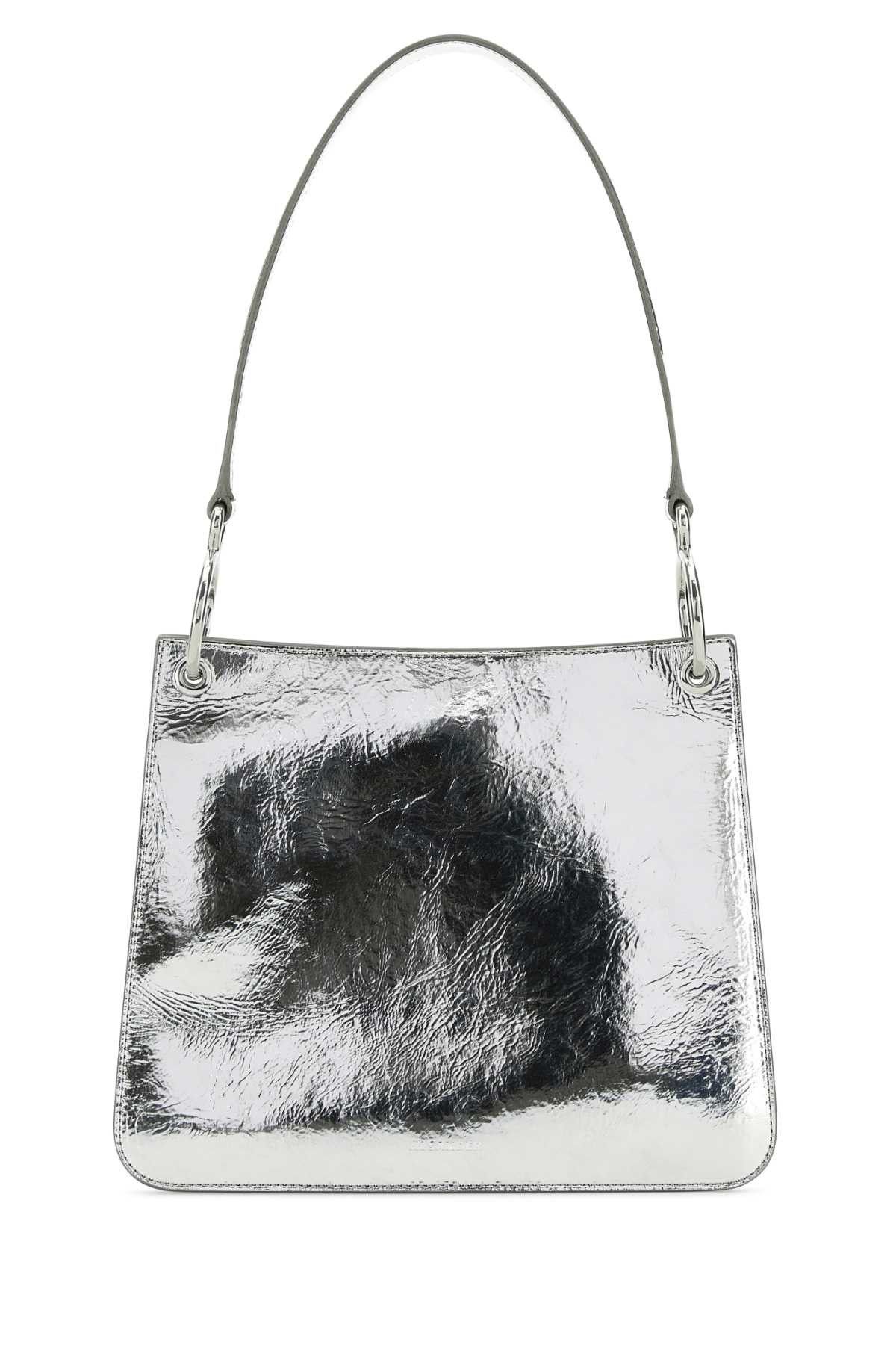 Jil Sander Silver Leather Otto Shoulder Bag Size ONE SIZE - 1 Thumbnail